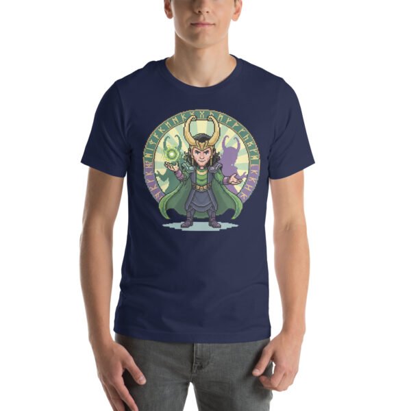Loki Shirt – Rune Circle Edition – Retro Game T Shirt 8bit Pixel Art Tee - Image 2