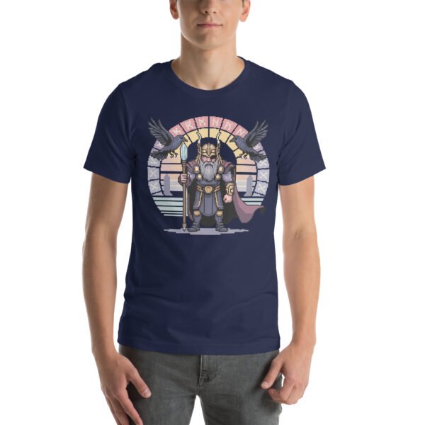 Odin shirt – Mystic Wisdom Design – Retro Game T Shirt 8bit Pixel Art Tee - Image 2