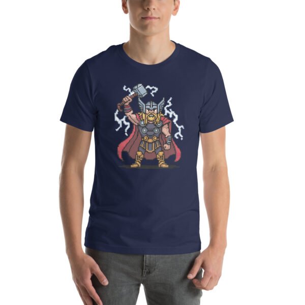 Thor shirt – Hammer of Thunder – Retro Game T Shirt 8bit Pixel Art Tee - Image 3