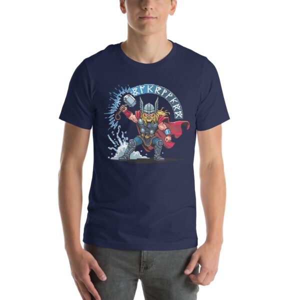 Thor shirt – Lightning Strike Edition – Retro Game T Shirt 8bit Pixel Art Tee - Image 3