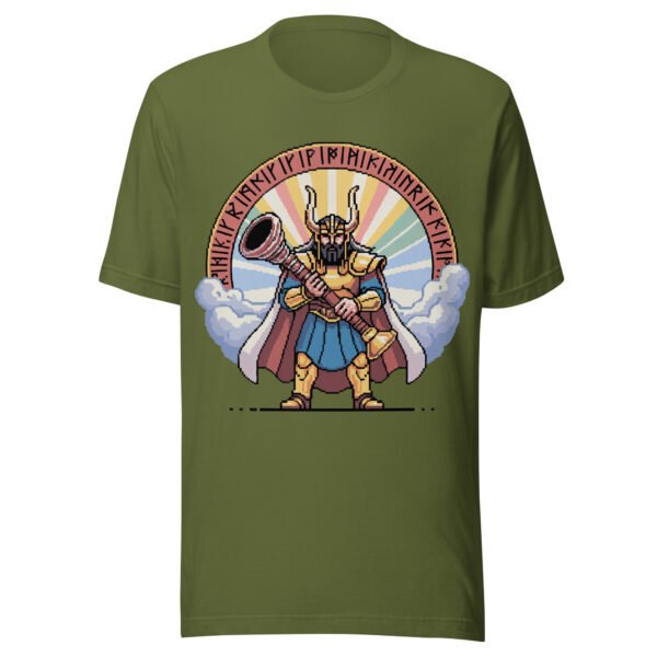 Heimdall Norse Guardian T-Shirt – Bifrost Horn Pixel Art Tee - Image 6