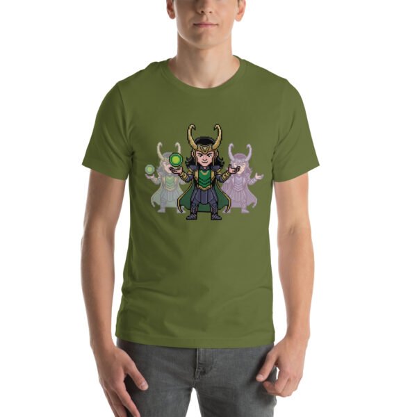 Loki Shirt – Twin Form Pixel Trickster – Retro Game T Shirt 8bit Pixel Art Tee - Image 5