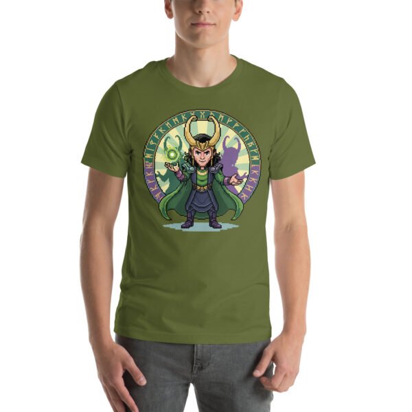 Loki Shirt – Rune Circle Edition – Retro Game T Shirt 8bit Pixel Art Tee - Image 5