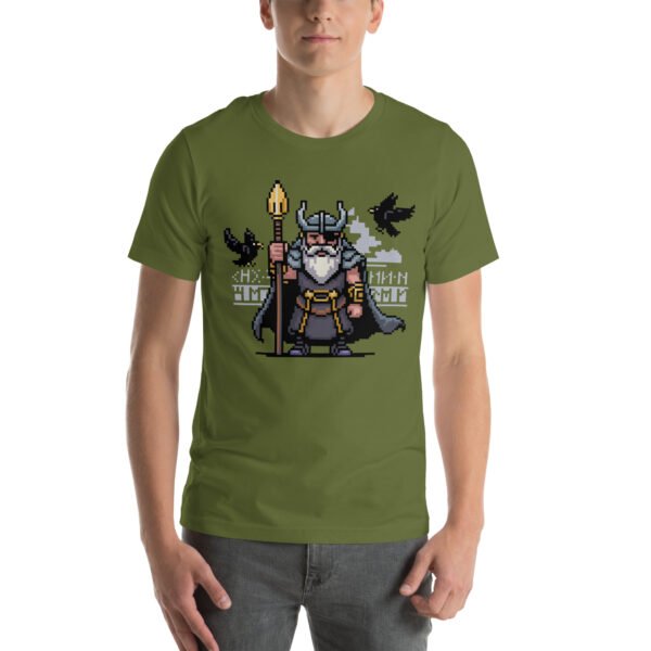 Odin shirt – Raven Guardian Design – Retro Game T Shirt 8bit Pixel Art Tee - Image 6
