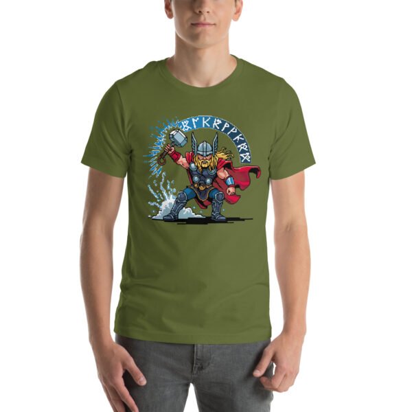 Thor shirt – Lightning Strike Edition – Retro Game T Shirt 8bit Pixel Art Tee - Image 6