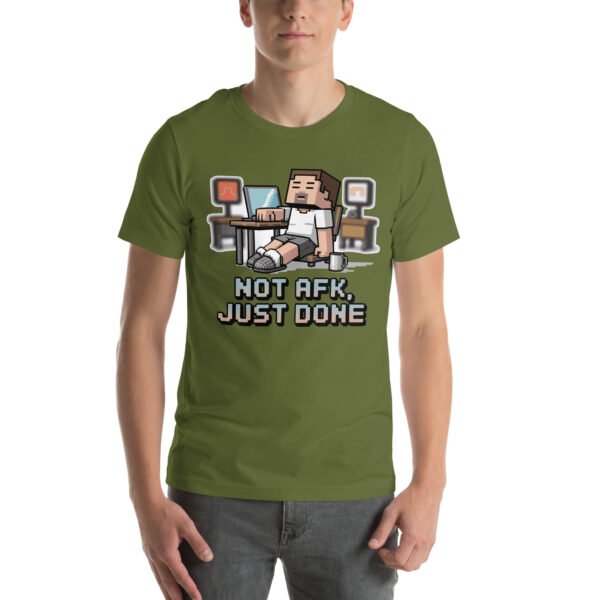 Not AFK Just Done T-Shirt – Funny Remote Work Tee – Pixel Gamer T-Shirt for Adults - Image 5
