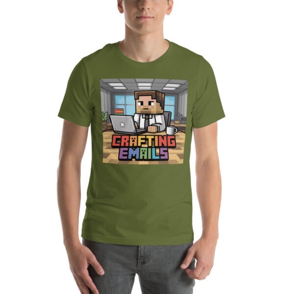 Crafting Emails T-Shirt – Retro Pixel Office Tee – Funny T-Shirt for Adults - Image 6
