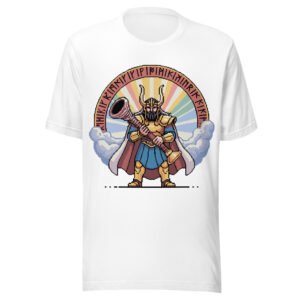 Heimdall Norse Guardian T-Shirt – Bifrost Horn Pixel Art Tee