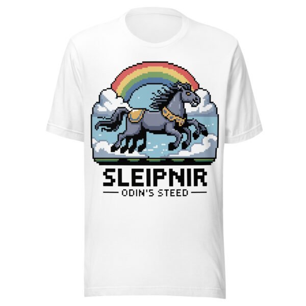Sleipnir T-Shirt – Odin’s Eight-Legged Horse – Norse Pixel Retro Tee