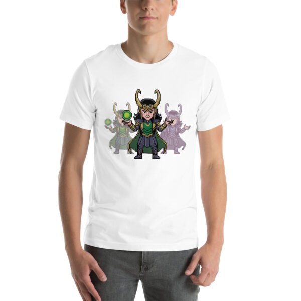 Loki Shirt – Twin Form Pixel Trickster – Retro Game T Shirt 8bit Pixel Art Tee - Image 8