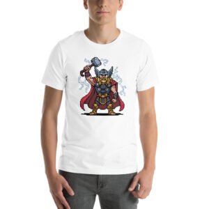 Thor shirt – Hammer of Thunder – Retro Game T Shirt 8bit Pixel Art Tee
