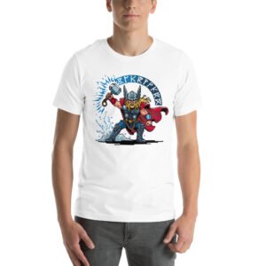 Thor shirt – Lightning Strike Edition – Retro Game T Shirt 8bit Pixel Art Tee