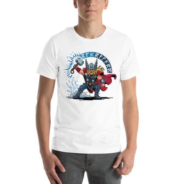 Thor shirt – Lightning Strike Edition – Retro Game T Shirt 8bit Pixel Art Tee