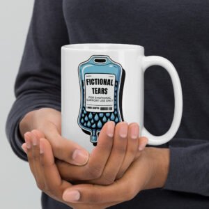 Fictional Tears Mug, Funny Bookish Coffee Cup, Book Lover Gift, Booktok Merch for Readers, Librarian Mug, Gift for Bookworm