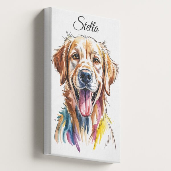 Funny Golden Retriever Art Canvas, The Goofball's Grin, Cute Dog Wall Decor with Head Tilt, Personalized Gift for Dog Mom & Dad - Image 5