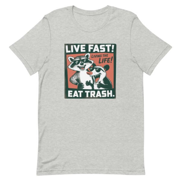 Trash Panda Raccoon Shirt - Live Fast Eat Trash | Funny Sarcastic Vintage Tee | Gift for Him Her