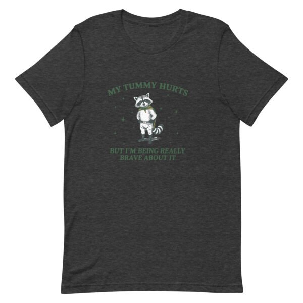 Trash Panda Raccoon Shirt - My Tummy Hurts But I'm Brave | Vintage Sarcastic Adulting Gift - Image 5