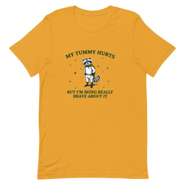 Trash Panda Raccoon Shirt - My Tummy Hurts But I'm Brave | Vintage Sarcastic Adulting Gift - Image 7